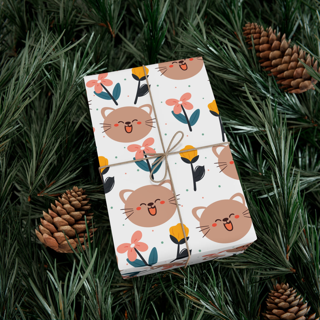 Charming Cat Gift Wrap - Happy Little Kitty