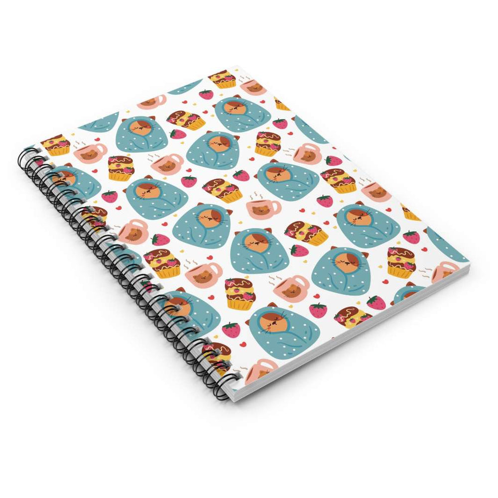 Blanket Cat Spiral Notebook - Happy Little Kitty