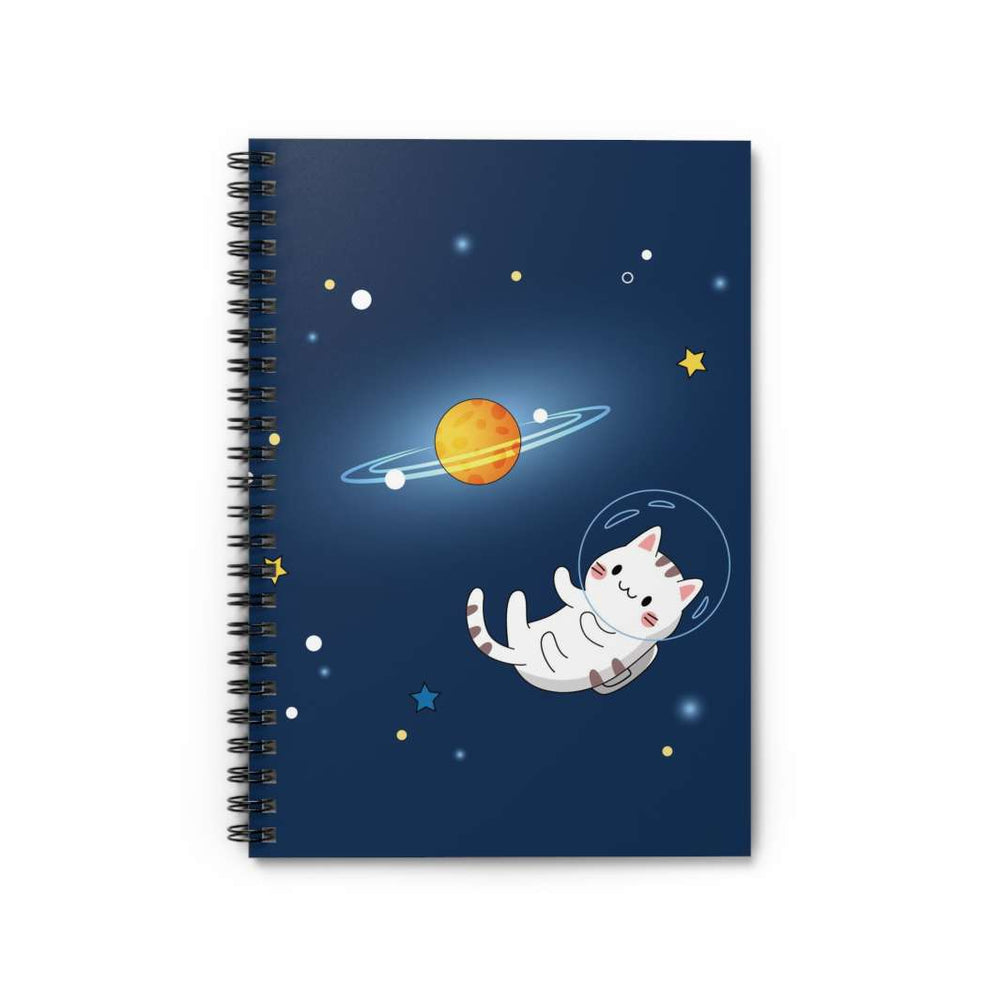 Cat in Space Spiral Notebook - Happy Little Kitty