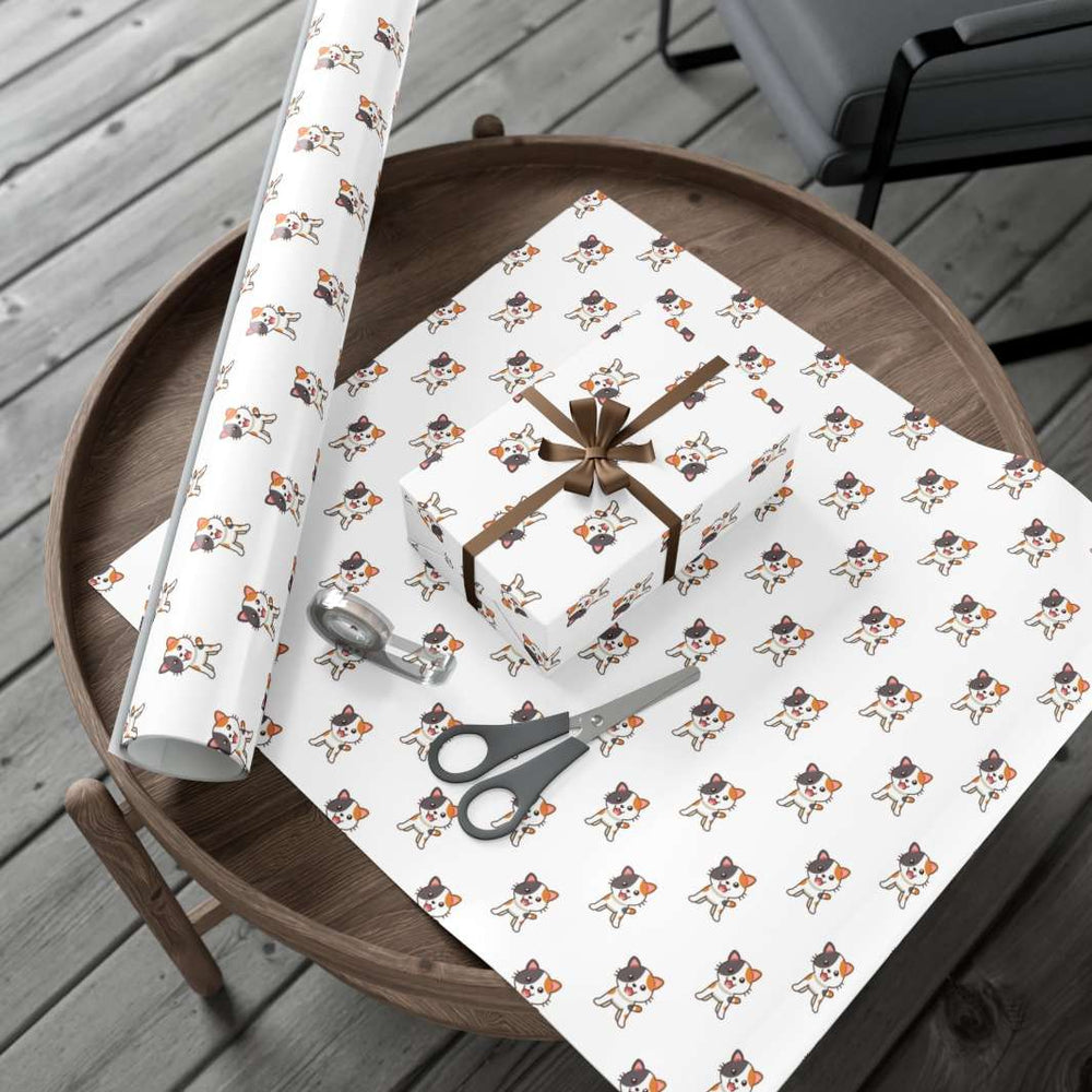 Calico Cat Gift Wrap - Happy Little Kitty