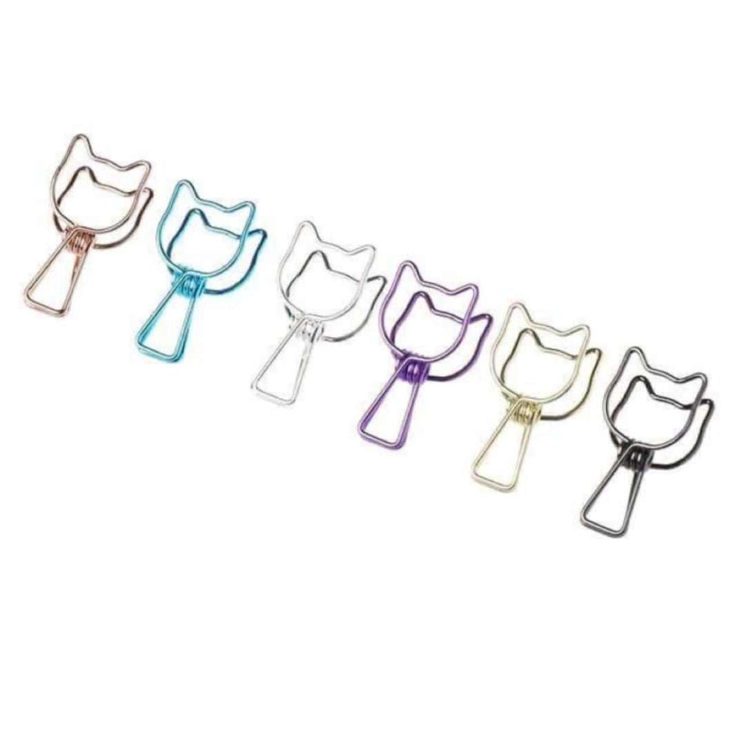 Cat Head Binder Clips - Happy Little Kitty