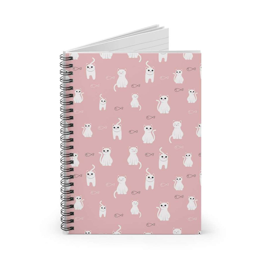 Cats and Fish Spiral Notebook - Happy Little Kitty