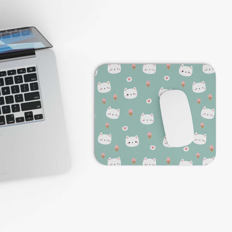 Cats and Ice Cream Mouse Pad - Happy Little Kitty