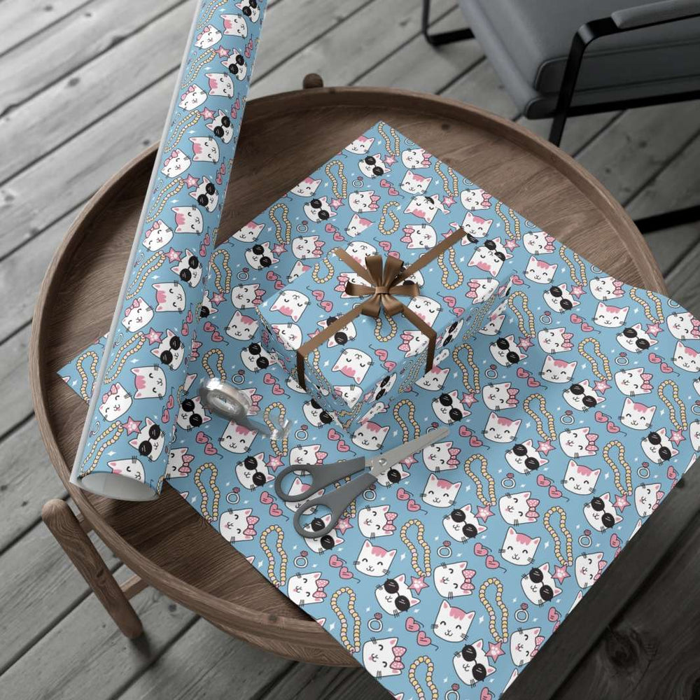 Cats and Pearls Gift Wrap - Happy Little Kitty