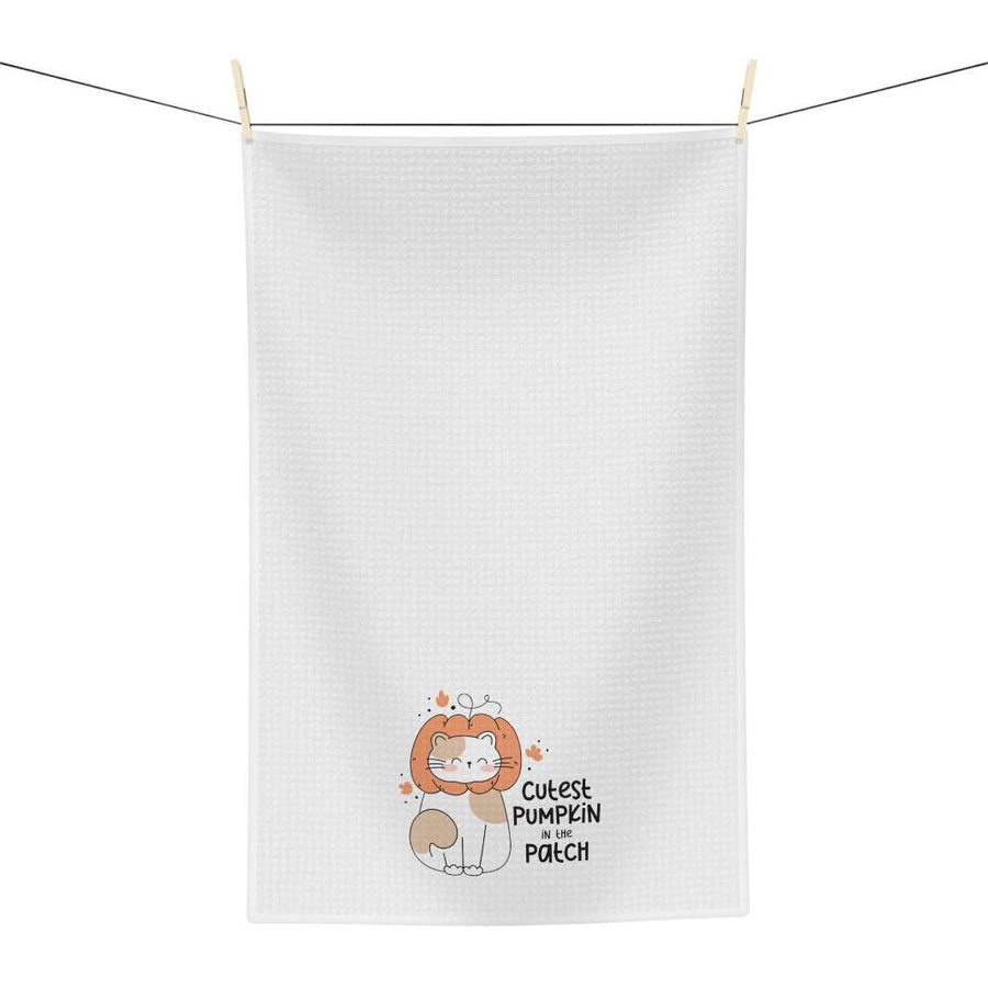Cutest Pumpkin Cat In the Patch Tea Towel - Happy Little Kitty