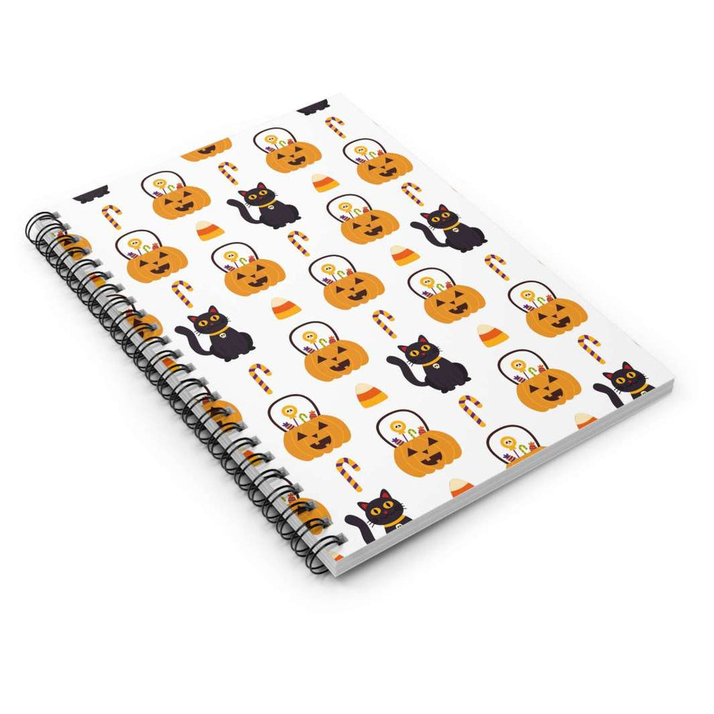 Happy Halloween Cat Spiral Notebook - Happy Little Kitty