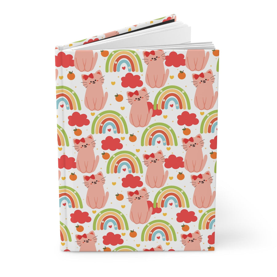 Kitties and Rainbows Hardcover Journal - Happy Little Kitty