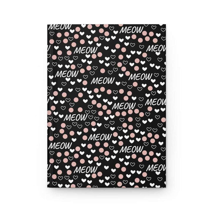 Meow and Hearts Hardcover Journal