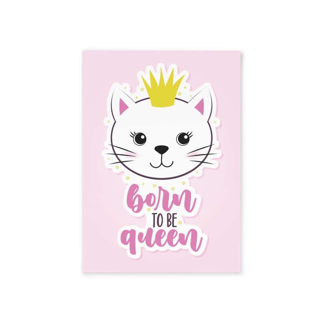 Queen Kitty Greeting Card - Happy Little Kitty