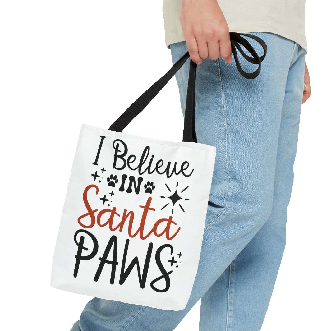Santa Paws Tote Bag - Happy Little Kitty