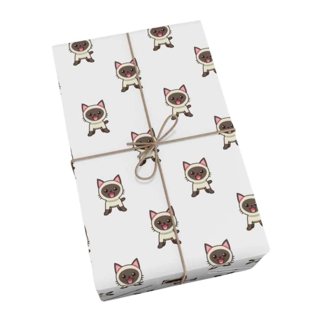 Siamese Cat Gift Wrap - Happy Little Kitty