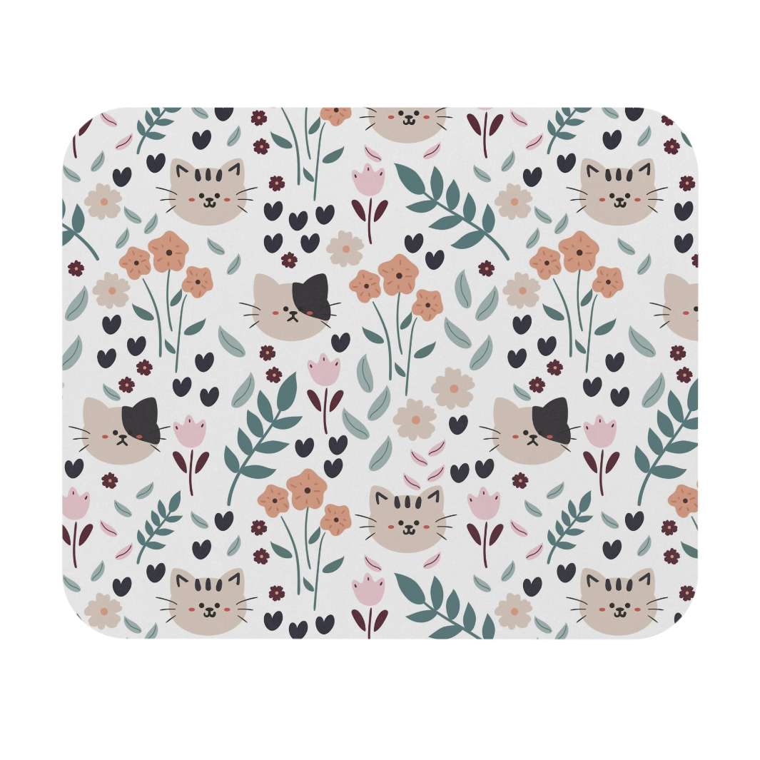 Springtime Kitty Mouse Pad - Happy Little Kitty