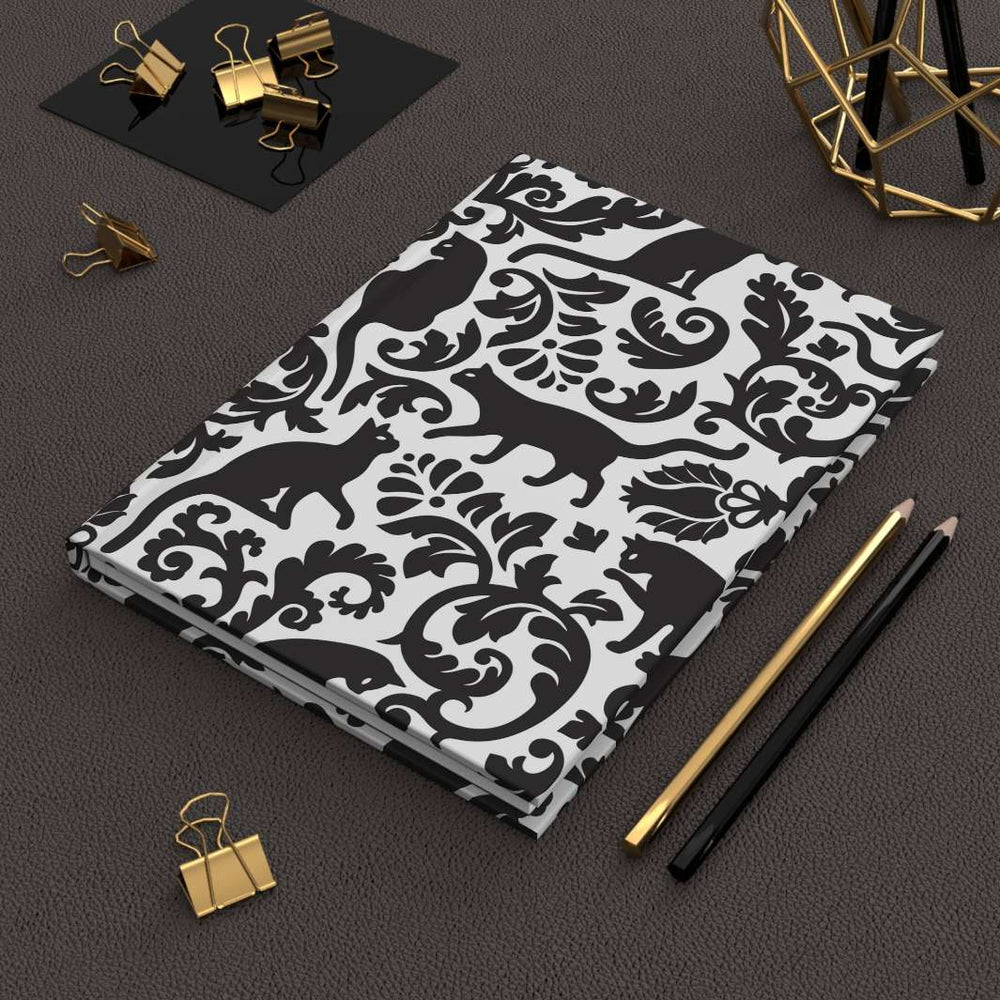 Toile Cat Hardcover Journal - Happy Little Kitty