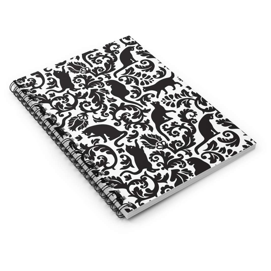 Toile Cat Spiral Notebook - Happy Little Kitty