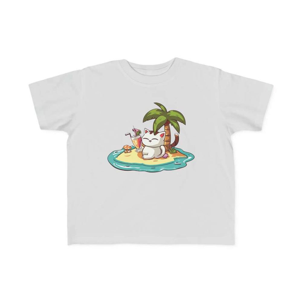 Tropical Cat Toddler Tee - Happy Little Kitty