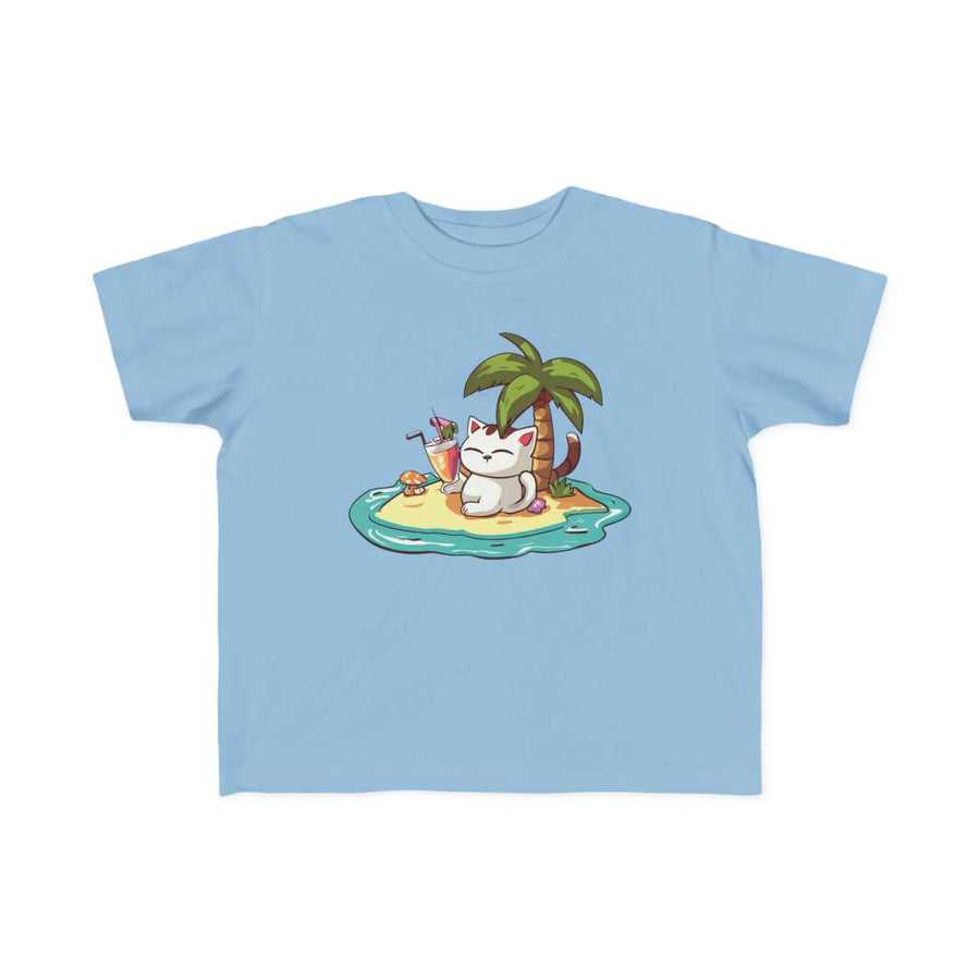 Tropical Cat Toddler Tee - Happy Little Kitty