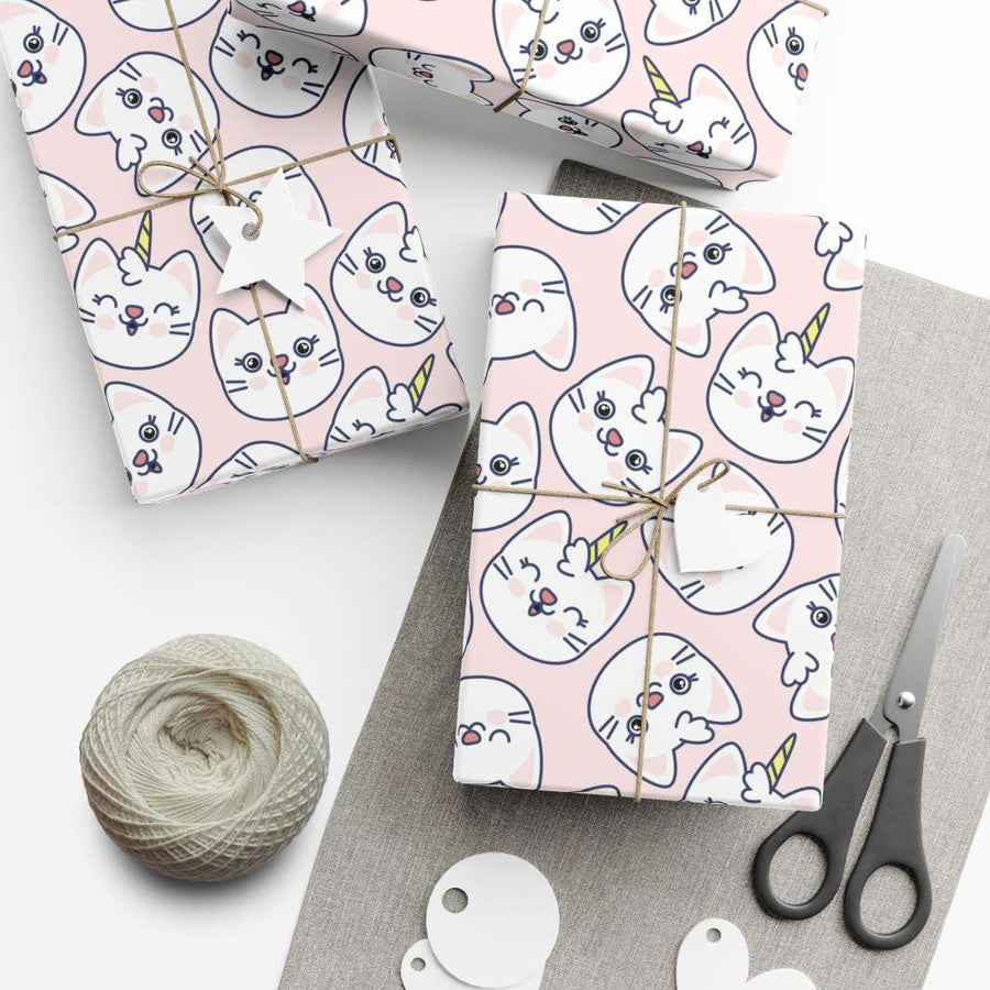 Unicorn Cat Gift Wrap - Happy Little Kitty