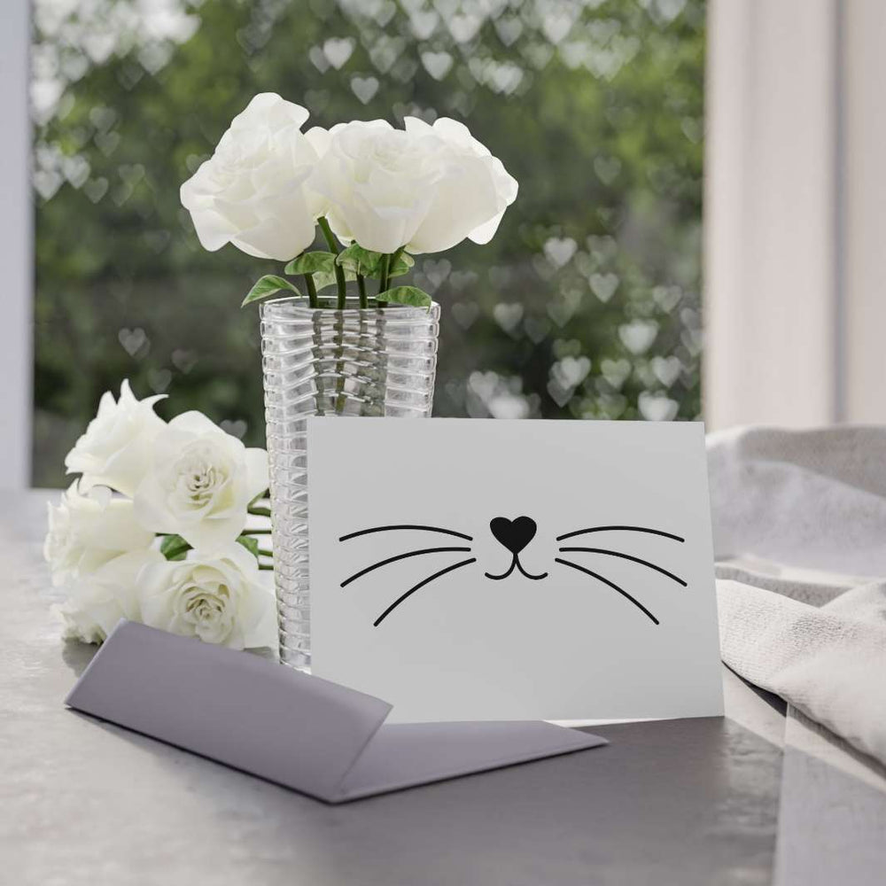 Whiskers Greeting Card - Happy Little Kitty