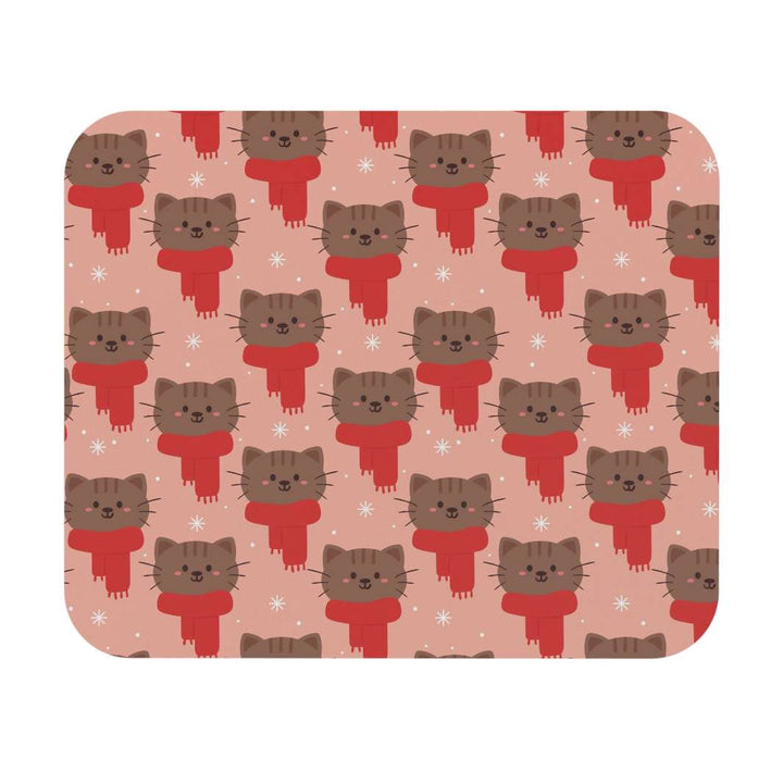 Winter Scarf Cat Mouse Pad - Happy Little Kitty