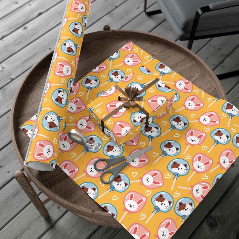 Candy Cat Gift Wrap - Happy Little Kitty