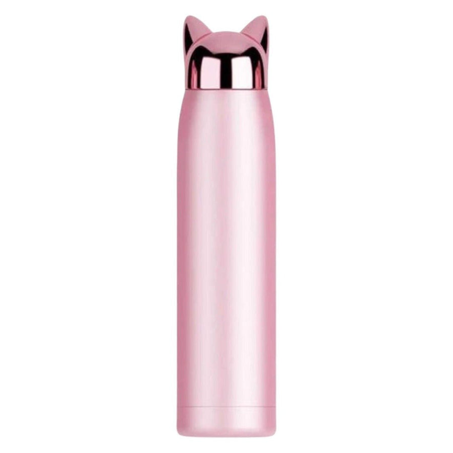 Cat Ear Stainless Steel Travel Bottle – 10oz insulated thermos with cute cat ears