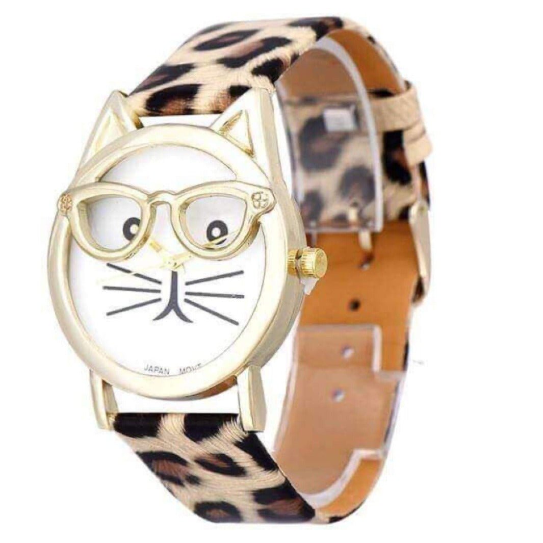 Cat In Glasses Watch - Happy Little Kitty