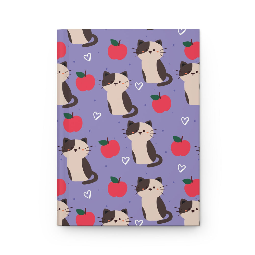 Cats and Apples Hardcover Journal - Happy Little Kitty