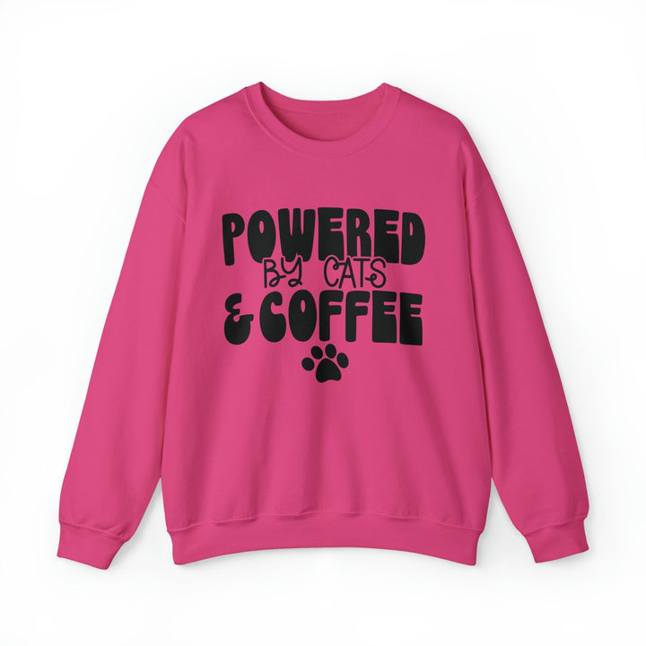 Cats and Coffee Crewneck Sweatshirt - Happy Little Kitty