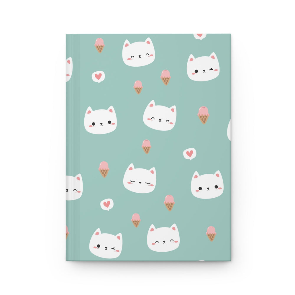 Cats and Ice Cream Hardcover Journal - Happy Little Kitty