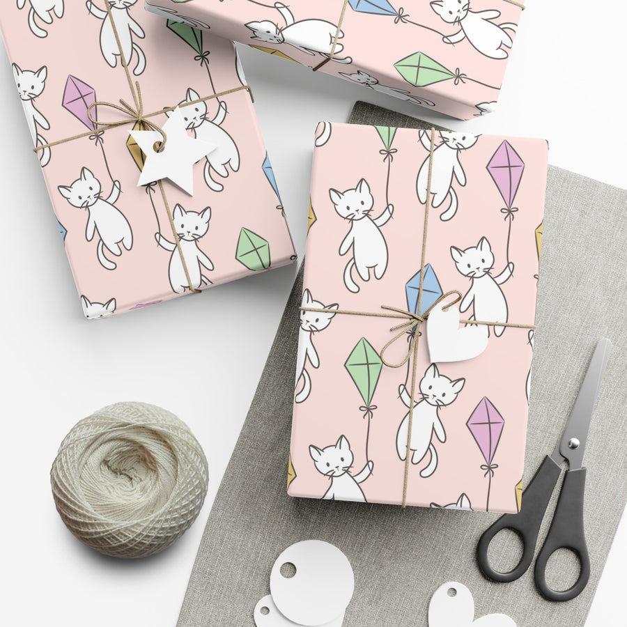Cats and Kites Gift Wrap - Happy Little Kitty