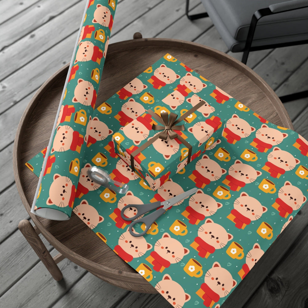 Cats in Scarves Gift Wrap - Happy Little Kitty