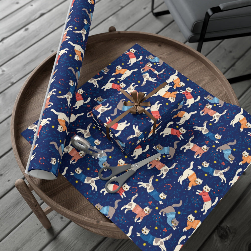 Cats in Sweaters Gift Wrap - Happy Little Kitty