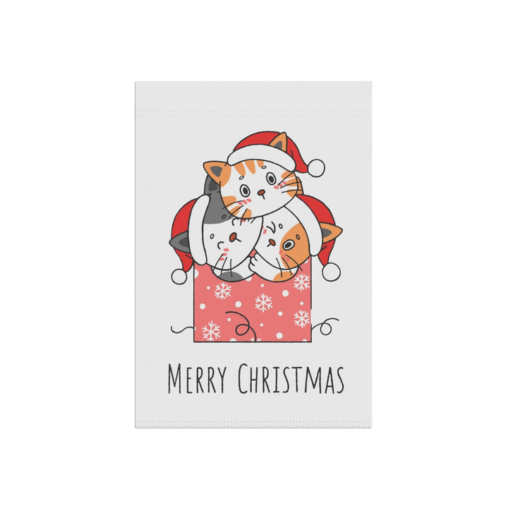 Cheerful Christmas Cats Garden & House Banner - Happy Little Kitty