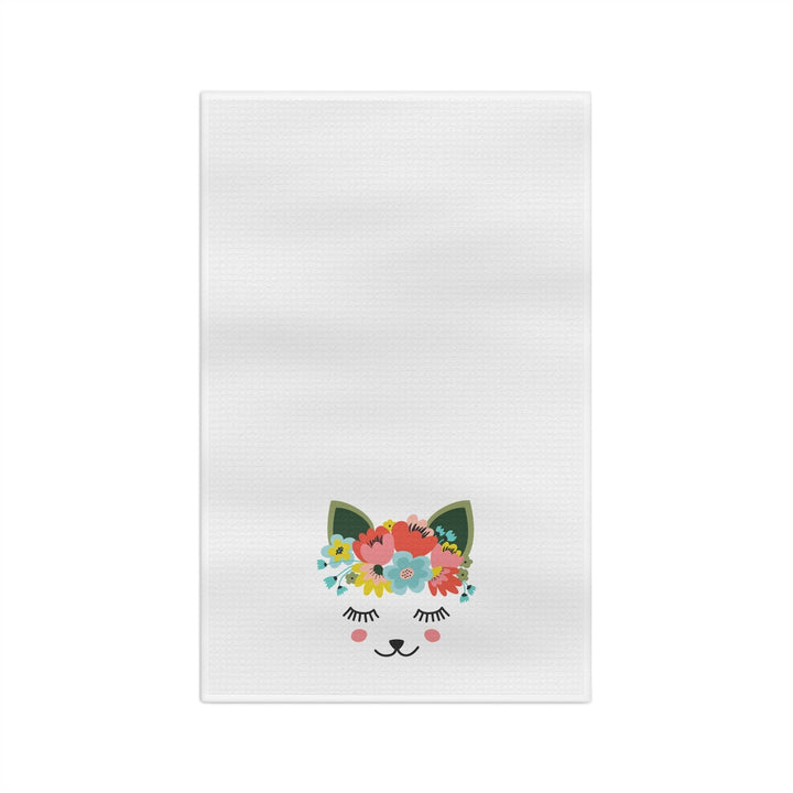 Floral Kitty Tea Towel - Happy Little Kitty