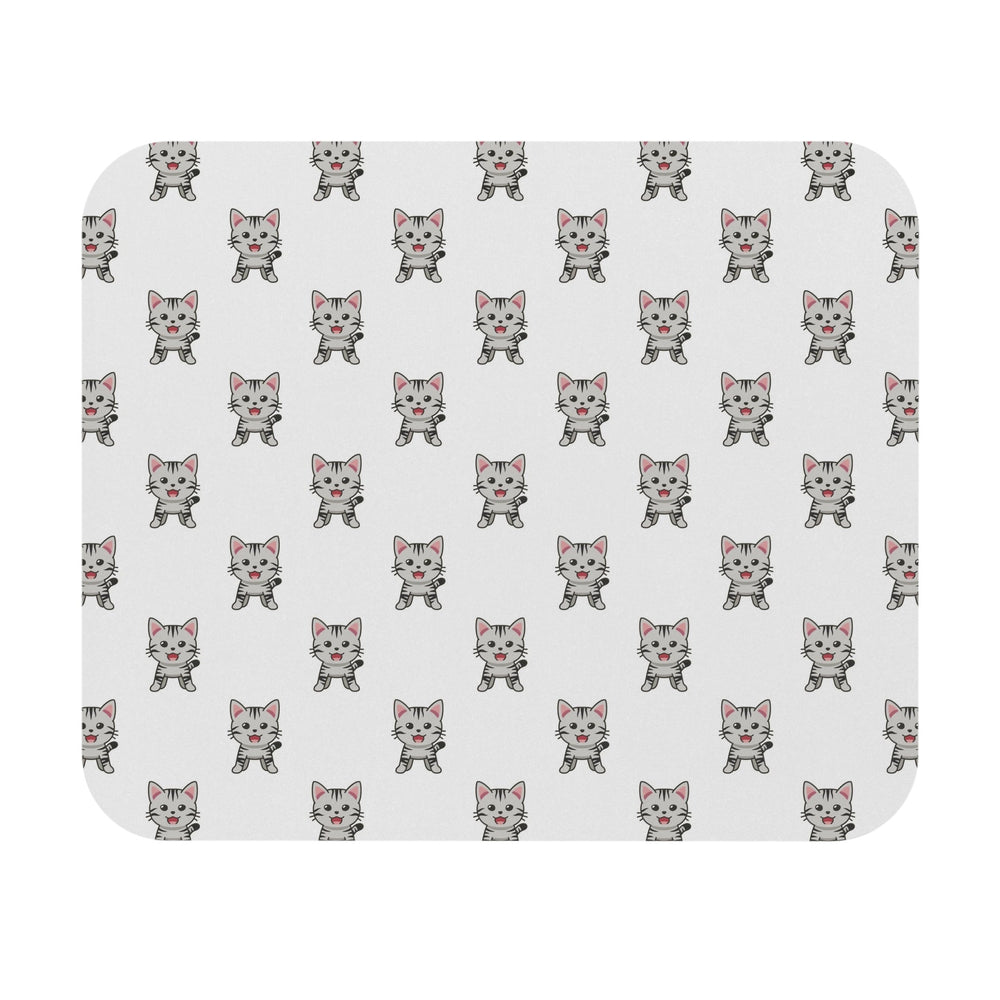 Gray Tabby Cat Mouse Pad - Happy Little Kitty