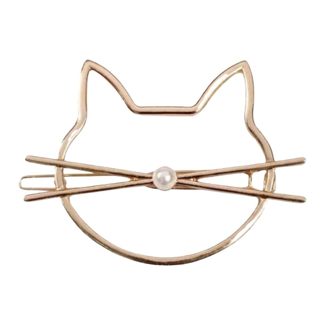 Hair Clip- Gold - Happy Little Kitty