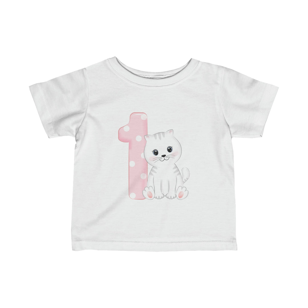 Happy 1st Birthday Cat Infant T-Shirt - Happy Little Kitty