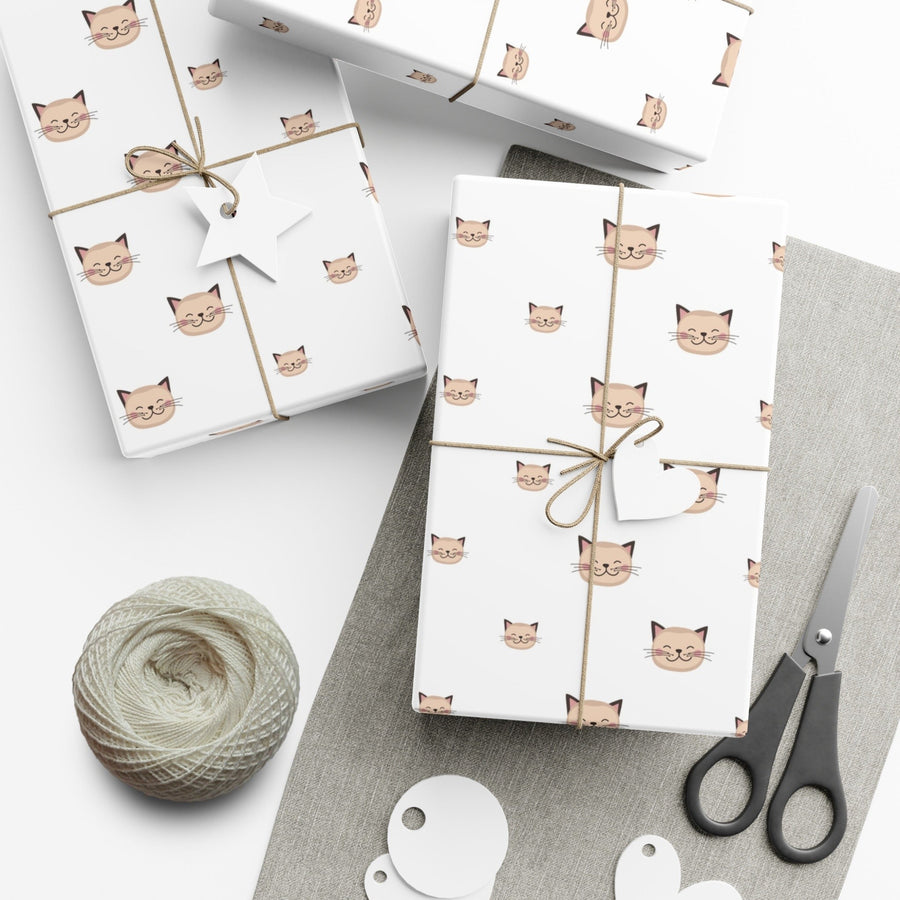 Happy Tabby Cat Gift Wrap - Happy Little Kitty