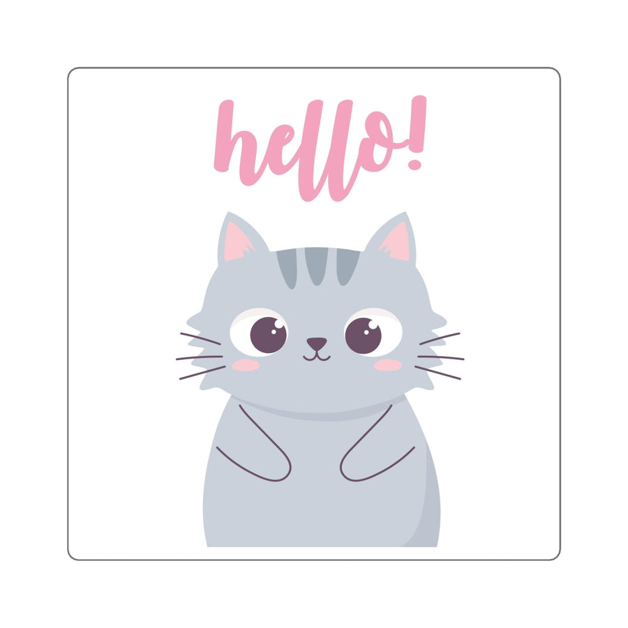 Hello Kitty Square Sticker - Happy Little Kitty