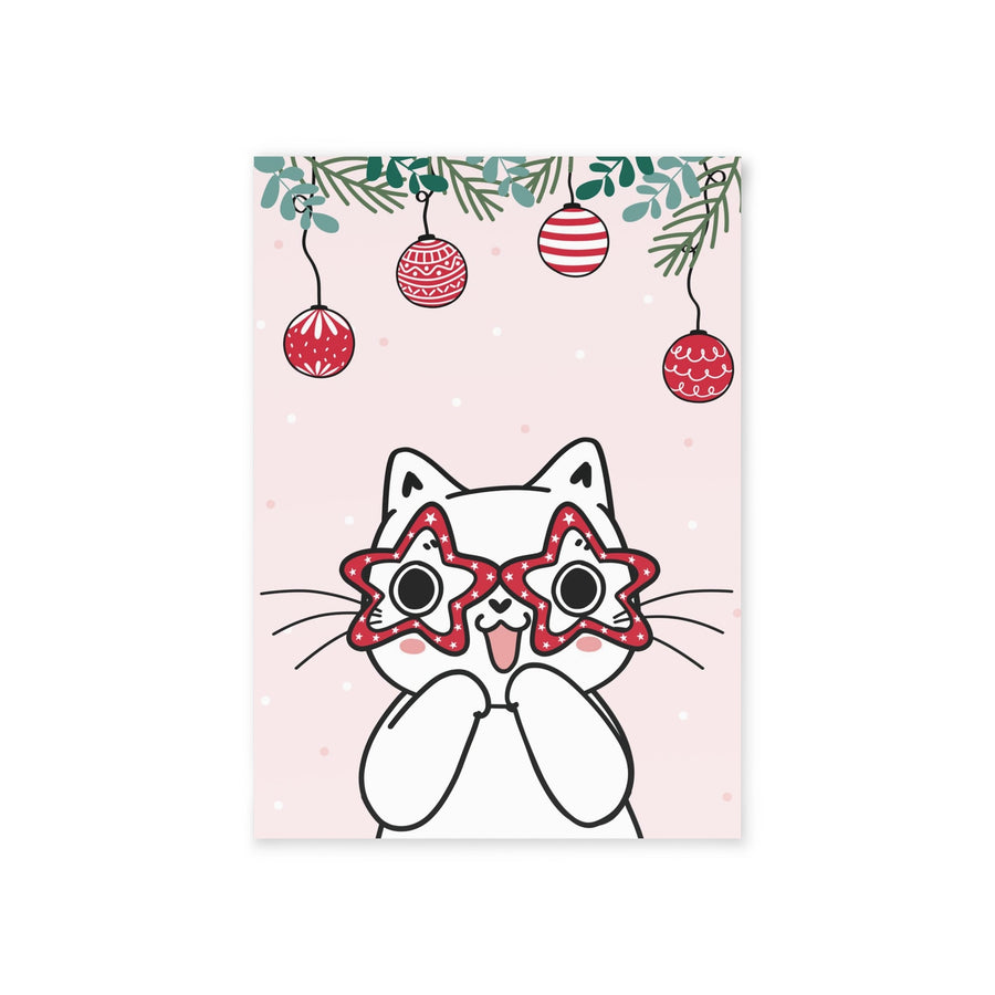 Holiday Joy Kitty Greeting Card - Happy Little Kitty