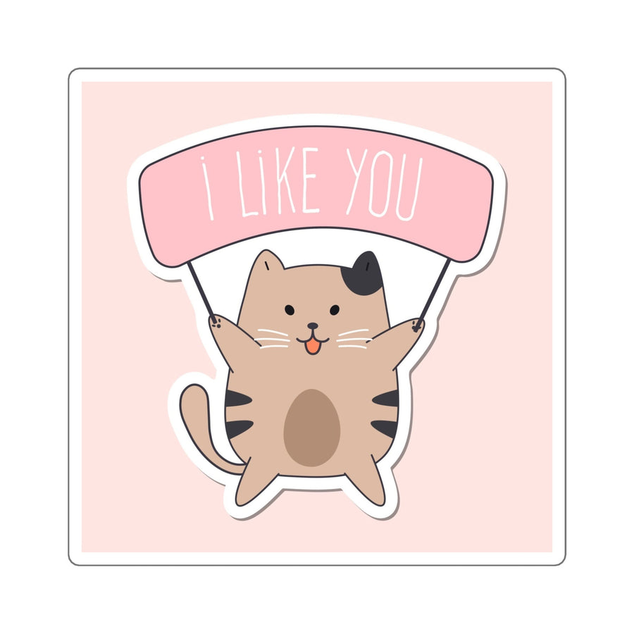 Like You Kitty Square Sticker - Happy Little Kitty