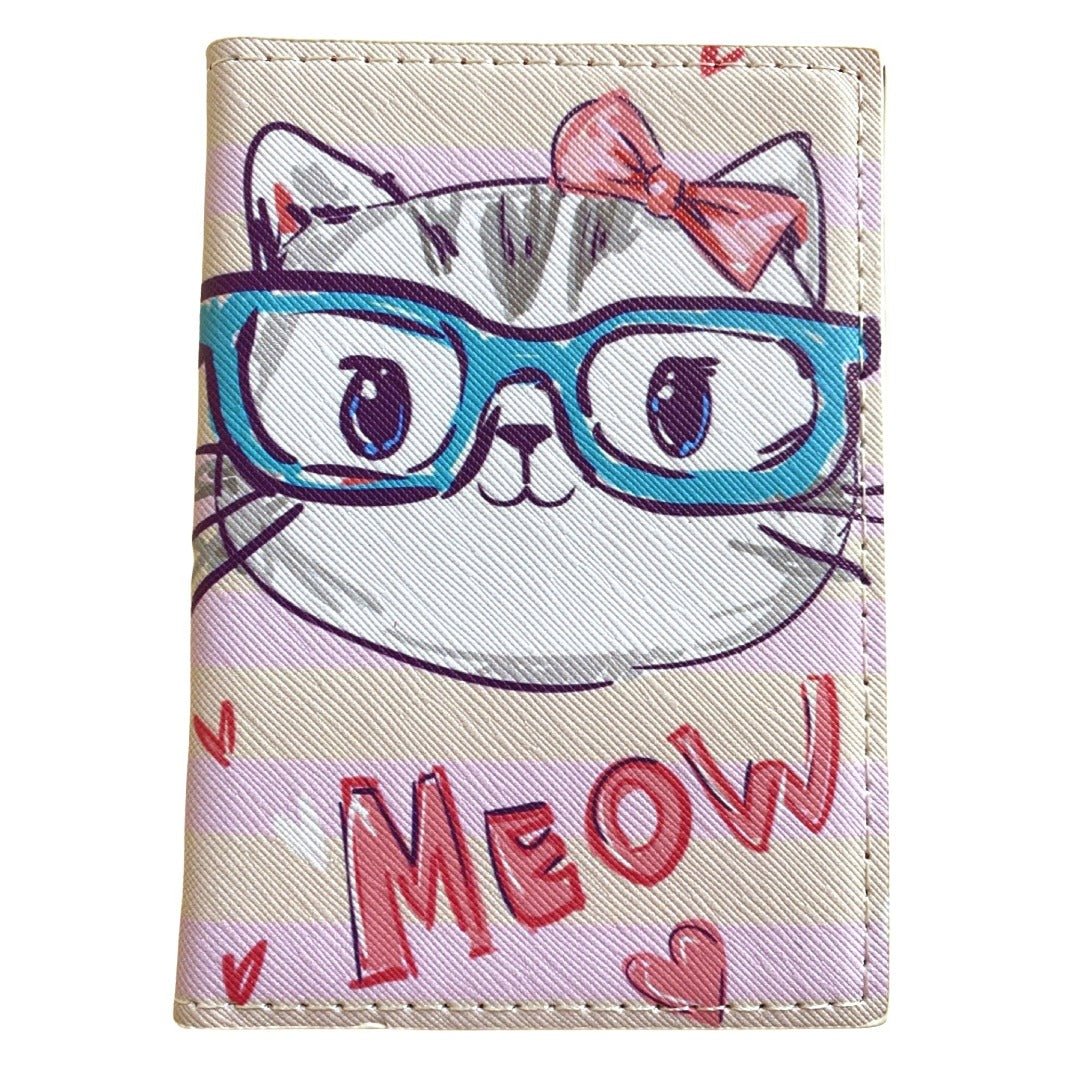 Meow Cat Passport Cover - Happy Little Kitty