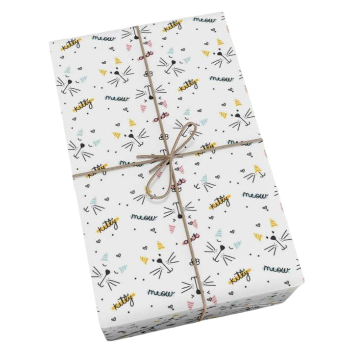 Meows and Whiskers Gift Wrap - Happy Little Kitty