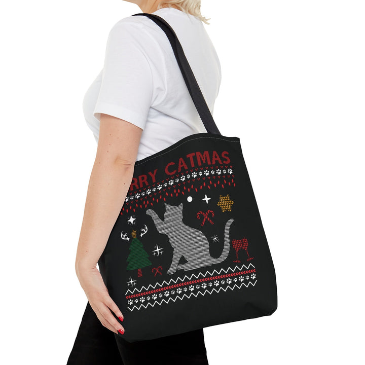 Merry Catmas Tote Bag - Happy Little Kitty