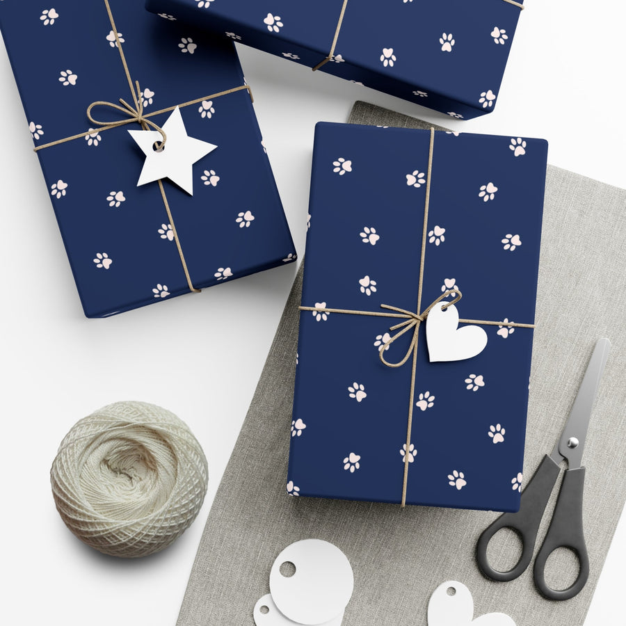 Purrfect Paw Prints Gift Wrap - Happy Little Kitty
