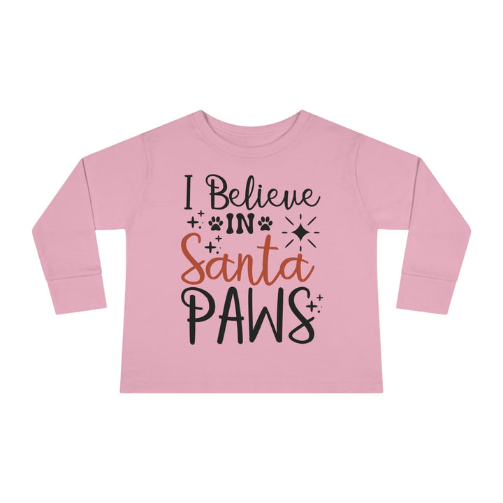 Santa Paws Toddler Long Sleeve Tee - Happy Little Kitty