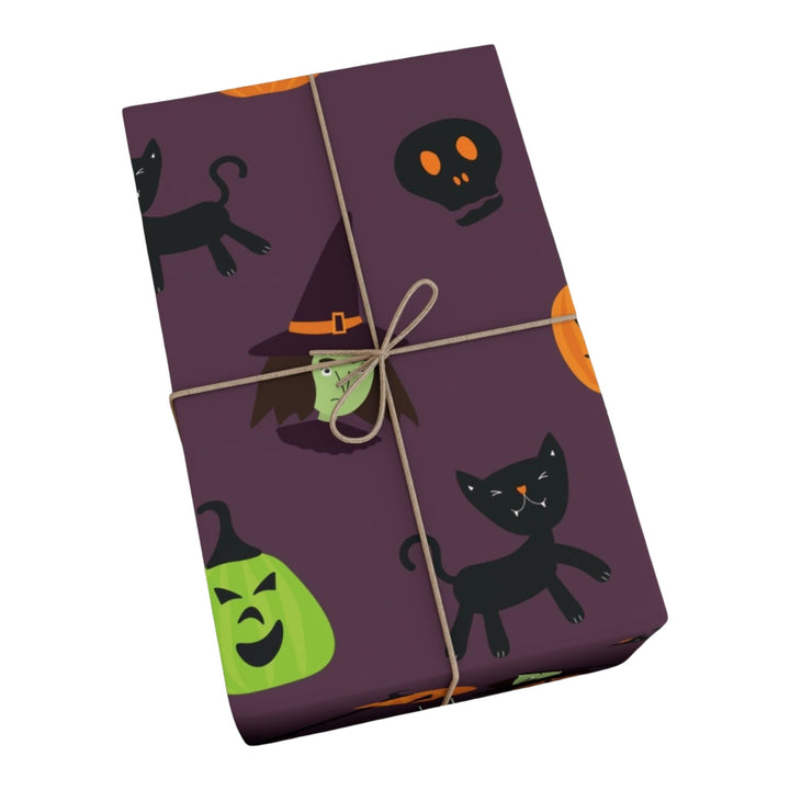 Spooky Black Cat Gift Wrap - Happy Little Kitty