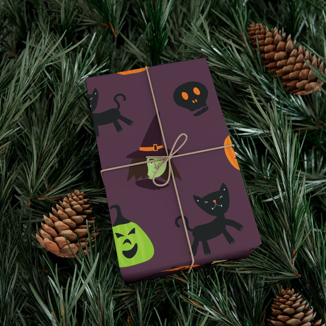 Spooky Black Cat Gift Wrap - Happy Little Kitty