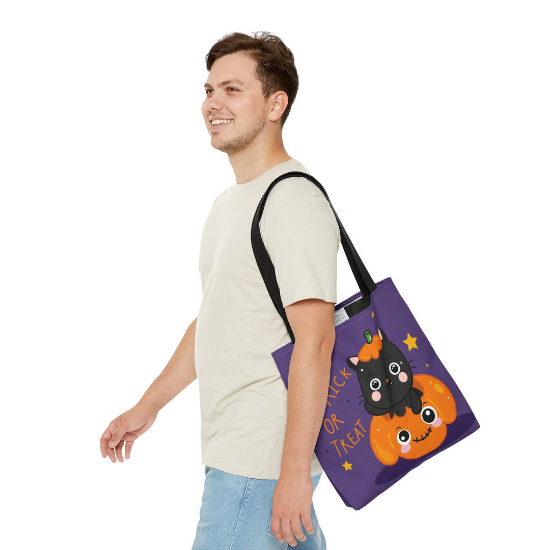 Trick or Treat Pumpkin Cat Tote Bag - Happy Little Kitty