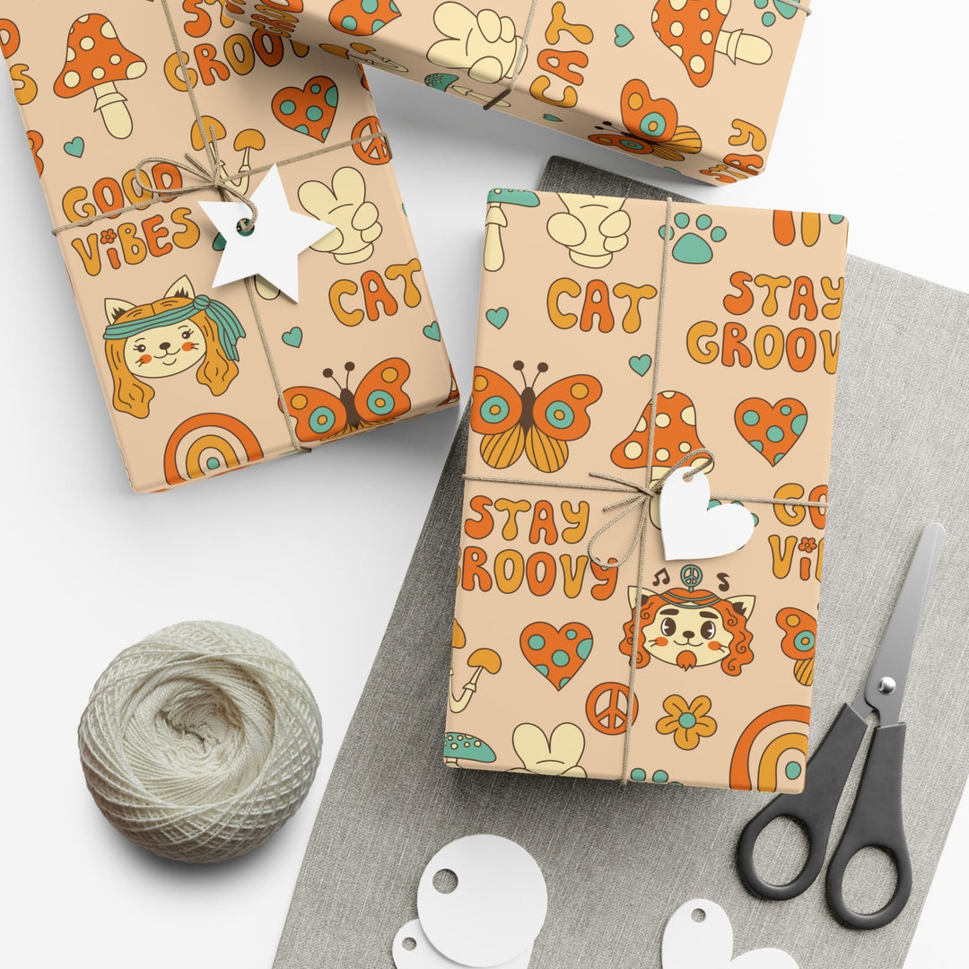 Groovy Cat Gift Wrap — Meet the Groovy Cat Collection | Happy Little Kitty